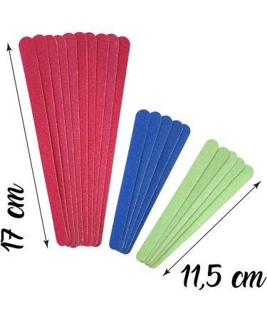 20 Pieces Nail Files 100/180 Grit Double Sided Nail Care Tools Manicure Pedicure for Home and Salon Use - Buy Online on GoSupps.com