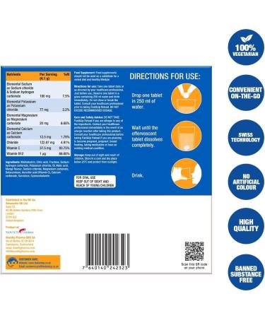 Fast&Up Reload Mango - Instant Electrolytes & Hydration - 80 Effervescent Tablets (4 x 20) - Saver Multipack Mango 20 count (Pack of 4) - Buy Online on GoSupps.com