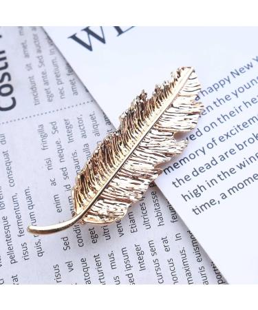 Inateannal Vintage Leaf Hair Clip Barrettes Gold Feather Hair Barrettes Metal Leaf Barrette Head Clips French Hair Accessories for Women and Girls Headdress - Buy Online on GoSupps.com