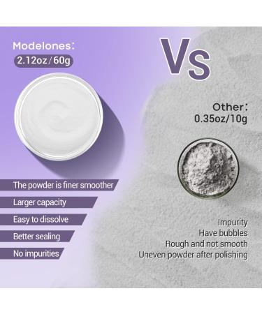 Modelones White Acrylic Powder 2.12oz | Professional Nail Extension & 3D Design â€“ No Nail Lamp Needed - Buy Online on GoSupps.com