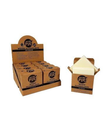Ibinpur White Olive Oil Soap 2x90g - Natural Perfume-Free Allergen-Free Nourishing Soap for Skin Hair & Shave - Eco-Friendly Plastic-Free Packaging - Buy Online on GoSupps.com