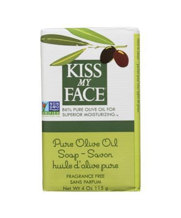 KISS MY FACE BAR SOAP Pure Olive Oil 4 OZ