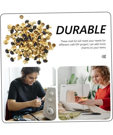 Operitacx 250 pcs Rivets DIY Shoe Craft Accessories for Stud Bag Studs Spikes Kit Crafts Clothing Turquoise 0.9X0.7cmx5pcs Blackx5pcs - Buy Online on GoSupps.com