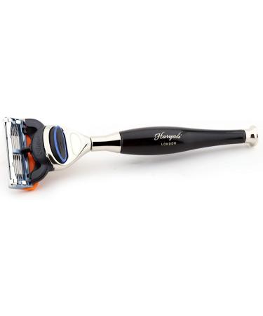 Haryali London Men's 5 Edge Shaving Set - Synthetic Badger Hair Brush Stand Soap & Bowl | Premium International Shipping - Buy Online on GoSupps.com