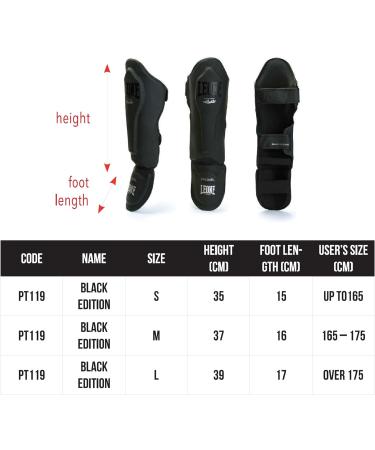 Shop LEONE 1947 PT119 L Black Shin Guards - Premium Protection for Fighting Sports | International Shipping Available - Buy Online on GoSupps.com