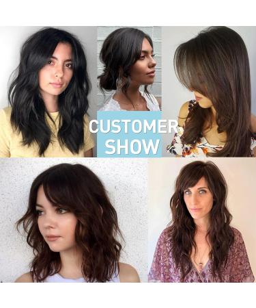 Shinon Thick Side Bangs Clip in Real Human Hair Fringe Extensions - Light Brown - Buy Online on GoSupps.com