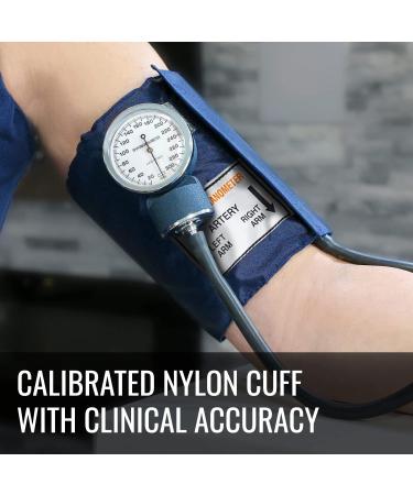 MABIS Aneroid Sphygmomanometer Manual Blood Pressure Monitor with Nylon Thigh Cuff - Adult Size, Blue - Buy Online on GoSupps.com
