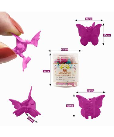 Mesmeriser Butterfly Clips Pack - 50 Assorted Matte Colours Hair Claws for Women & Girls - Buy Online on GoSupps.com