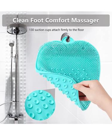 Shower Foot Massage Device Cleaner - Non-Slip Pad with Suction Cups for Improved Circulation & Relief - Green - Buy Online on GoSupps.com