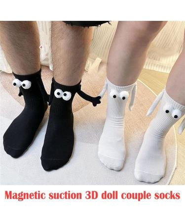OSMARI Funny Magnetic Suction 3D Doll Couple Socks - Unisex Funny Holding Hands Design - Buy Online on GoSupps.com