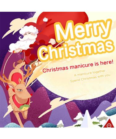 Winter Holiday Press on False Nails Short Square Fake Nail Festival Artificial Fingernails Acrylic Nail Tip French Tips - Buy Online on GoSupps.com