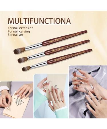Acrylic Nail Art Brush Size 16 | 100% Pure Kolinsky Hair Oval Nail Brush for Professional Acrylic Application | DIY Home Salon Nail Extension Tool - Buy Online on GoSupps.com