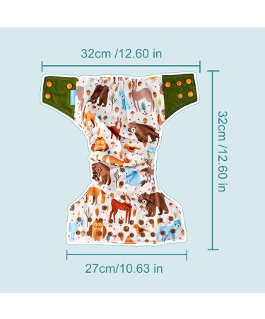 Maeau Washable Diaper Pants for Newborns (3-16kg) - Waterproof Patterned Fabric Diapers for Night Use - Eco-Friendly Baby Care - Buy Online on GoSupps.com