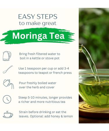 Organic Moringa Leaf Tea 375g Loose Cut Leaves Moringa Oleifera Premium Herbal Tea Caffeine-Free Versatile Herb for Tea & Culinary Use | DRAGONFLY HERBS - Buy Online on GoSupps.com
