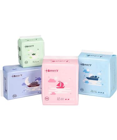 SOPUFFY Ultra Thin Period Pads with Wings, Regular Absorbency, Unscented - 14 Count Pack - Buy Online on GoSupps.com