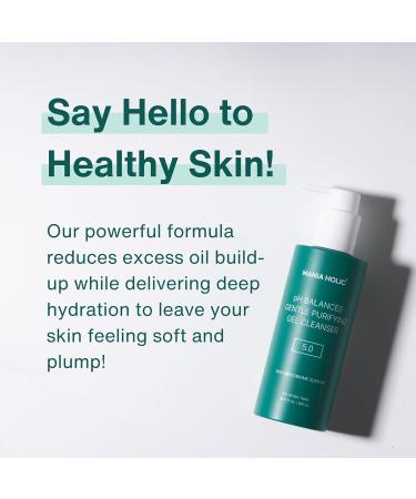 MANIA HOLIC pH Balanced Hydrating Facial Gel Cleanser for Dry and Sensitive Skin pH Balance 5.0 Purifying Pore Care Oil Control Korean Skincare 6.76 fl oz - Buy Online on GoSupps.com