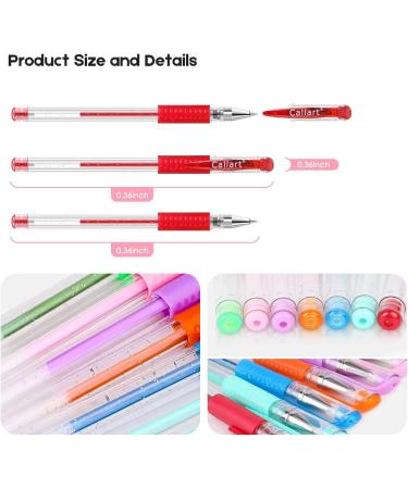 Caliart Gel Pens Set - 32 Colors, Fine Point Markers for Adult Coloring, Drawing, Crafting - 40% More Ink - Ideal for Kids, Journaling, Scrapbooking - Buy Online on GoSupps.com