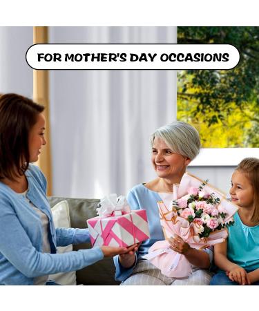 Pink Flower Wrapping Paper Bouquet with Gold Border Design Korean Paper Style Bouquet Wrapping Paper Waterproof Bouquet Paper Gift Wrap Floral Wrapping Paper Papel Para Flores Flower Bouquet Wrap Flower Wrap Paper for Diy Making Gift Packages for Mother's - Buy Online on GoSupps.com