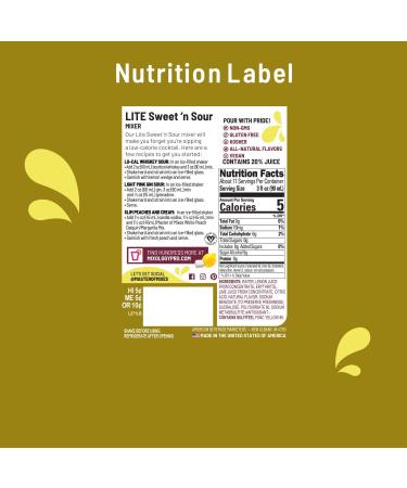 Master of Mixes Sweet N' Sour Lite Drink Mix 1 Liter Bottle - Ready to Use - Individually Boxed - 33.8 Fl Oz - Buy Online on GoSupps.com