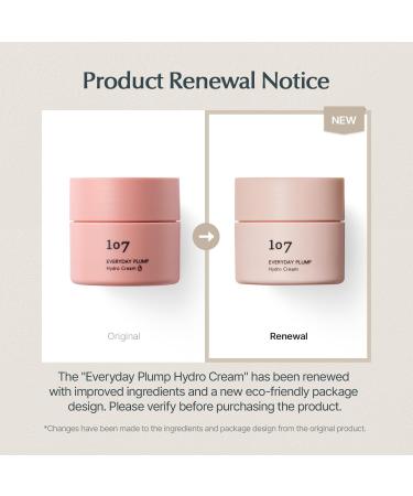 107 Everyday Plump Hydro Cream - Lightweight Probiotic Face Cream for Hydration Plumping & Nourishment - 50 ml | Best for Dry & Combo Skin - Buy Online on GoSupps.com