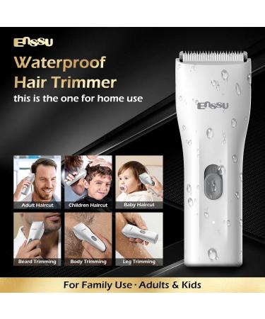 ENSSU Waterproof Hair Clippers & Ball Trimmer | Cordless Rechargeable Hair Cutting Kit for Men Kids & Adults - International Shipping Available - Buy Online on GoSupps.com