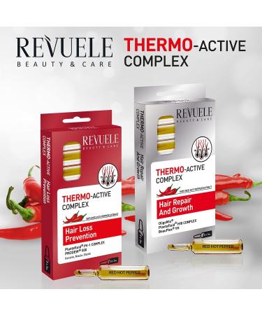 Revuele Ampoules Thermo Active Complex Prevention Hair Loss Prevention Treatment 5 ml 100% Pure Natural and Organic Intensive Care for Damaged Hair - Buy Online on GoSupps.com