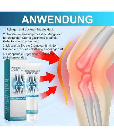 Cr me de soulagement des articulations l'acide hyaluronique gel lisse de massage des articulations - Buy Online on GoSupps.com