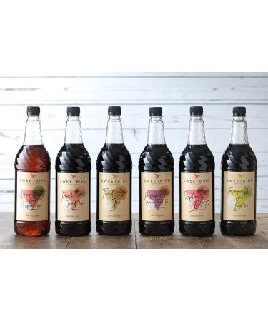 Sugar-Free Sweetbird Peach Iced Tea Syrup (1 Litre) - Vegan Friendly and Refreshing Peach Flavored Syrup - Buy Online on GoSupps.com