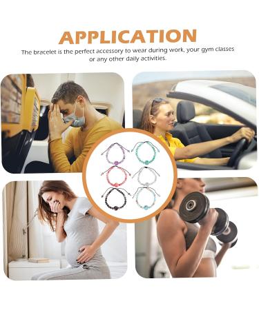 Healifty 6pcs Motion Sickness Braided Bracelet Set for Girls | Woven Friendship Bracelets | Boho Decor Hand Wrist Decor | Anti-Nausea Glass Bead Bracelet - Buy Online on GoSupps.com