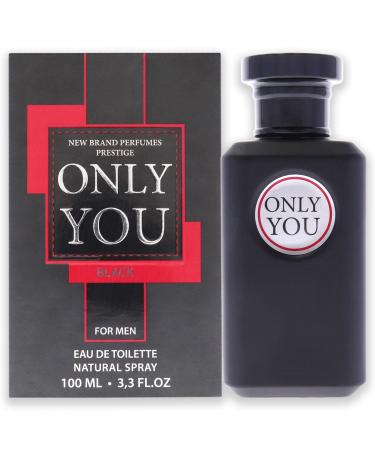 New Brand Perfumes Only You Black EDT Spray Men 3.3 oz OYOU1M 3.3 Ounce (Pack of 1)