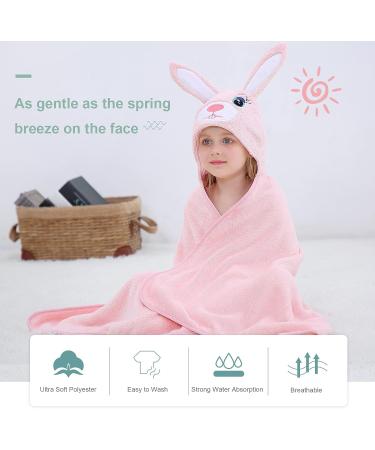 Cartoon Hooded Baby Towel | Premium Soft Bathrobe for 0-7T | Rabbit Design | 27.5 x 47 Inch - Buy Online on GoSupps.com
