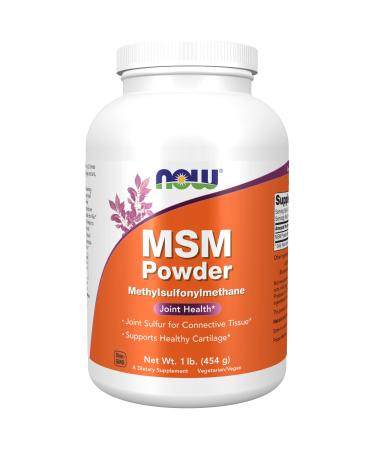 NOW Supplements, MSM (Methylsulfonylmethane) Powder, Supports Healthy Cartilage*, Joint Health*, 1-Pound 1 Pound (Pack of 1)