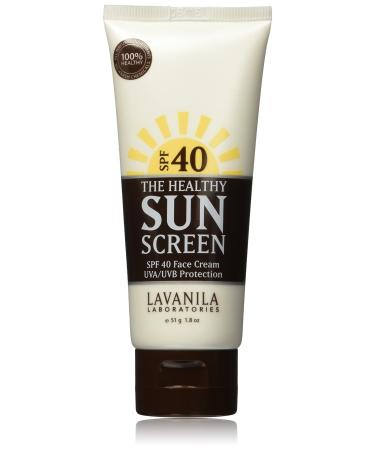 Lavanila The Healthy Sunscreen Face Cream SPF 40  1.8 Ounce