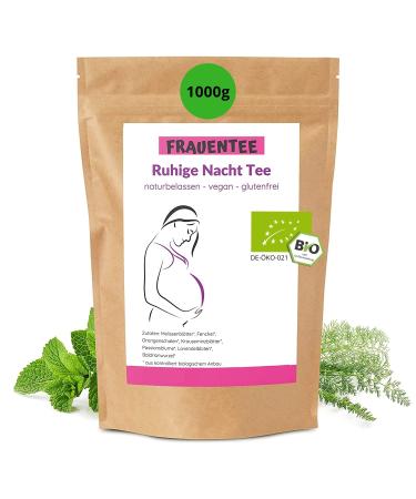 Jumping bio calm night TEE 1000G I vegan natural product I Versatile & high -quality herbal mixture I balerian root & lavender blossoms I free of additives & aroma fabrics i premium quality 1000 g calm night tea organic