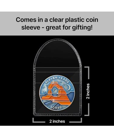 11 Years Sober Token | Eleven Years Sober Chip | Non-AA Gift Non-Religious Medallion for Men and Women Celebrating Sobriety 30. Eleven Years Sober - Buy Online on GoSupps.com