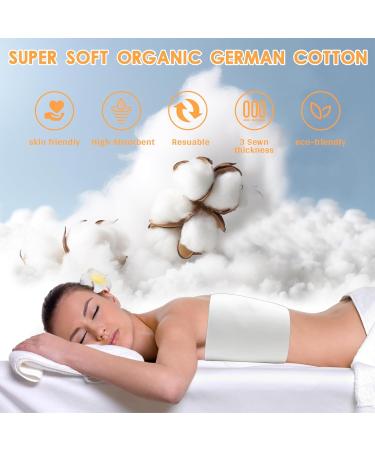 4 Piece Reusable Castor Oil Pack Wrap - Biobaumwolle Elastic Plus Size for Belly Stomach Neck Back & Breast | International Shipping - Buy Online on GoSupps.com