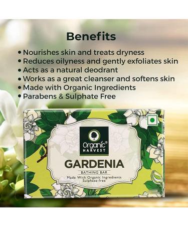 Organic Harvest Lily of The Valley & Gardenia Bathing Bar Combo | 250g | Moisturising Cleansing Paraben & Sulfate Free | International Shipping Available - Buy Online on GoSupps.com