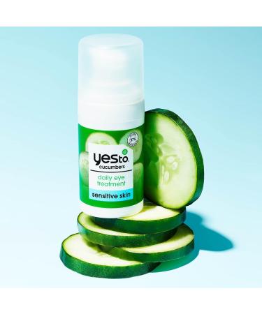 Yes To Cucumber Daily Eye Treatment - Moisturizing & Hydrating Under-Eye Care with Caffeine Natural & Cruelty-Free 0.5 Fl Oz - Shop Internationally - Buy Online on GoSupps.com