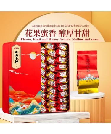 HQZM Classic Chinese Lapsang Souchong Black Tea 250g 125g * 2 Loose Leaf Tea with Strong Aroma - Buy Online on GoSupps.com