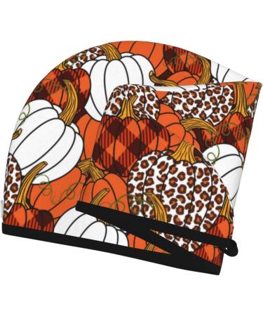 Premium Hair Towel Wrap | Quick-Dry Button Towel Turban for Effortless Hair Drying | Available in Various Pumpkin Designs - Buy Online on GoSupps.com