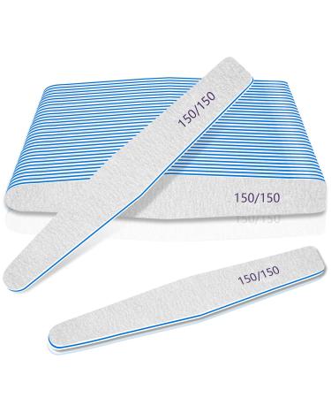 Nail Files 150/150 Grit  12pcs Nail File for Poly Nail Extension Gel Emery Boards Nail File for Acrylic Nails Coarse Nail File for False Nails Manicure Pedicure Tools for Home Salon