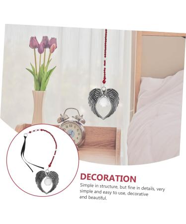 Anneome Crystal Pendant Vintage Home Decor Exquisite Tree Pendants Christmas Hanging Items Crystal Stone Car 39x6.5cm Dark Red - Buy Online on GoSupps.com