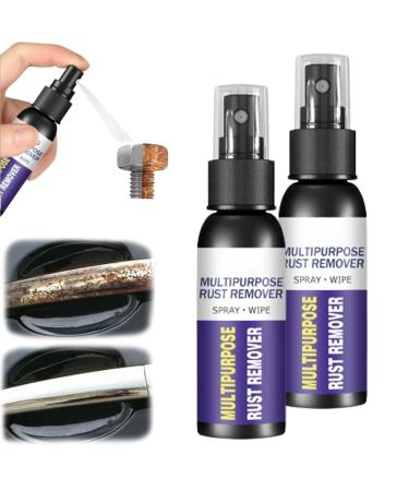 Sofenthiss Multipurpose Rust Remover Spray 50ml Car Rust Removal Spray Metal Paint Cleaner Spray Remover Cleaning Strong Rust Remover Inhibitor Derusting Spray for Metal Parts (2pcs)