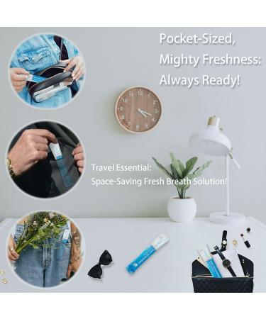 YIOUG Portable Travel Mouthwash Packets 20 Count Mint Oral Rinse Strips in Reusable Box Alcohol-Free Single-Use Mouth Freshener for On-The-Go Office Airplane & Road Trips - Buy Online on GoSupps.com