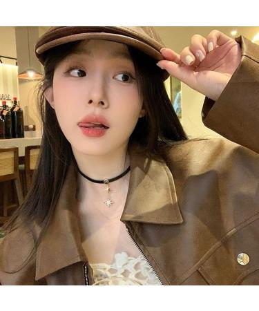 Oralgos Maillard Necklace with Star Trailer | Cute Wedding Jewelry & Fashion Gift for Girls | Stylish PU Alloy Collar - Buy Online on GoSupps.com