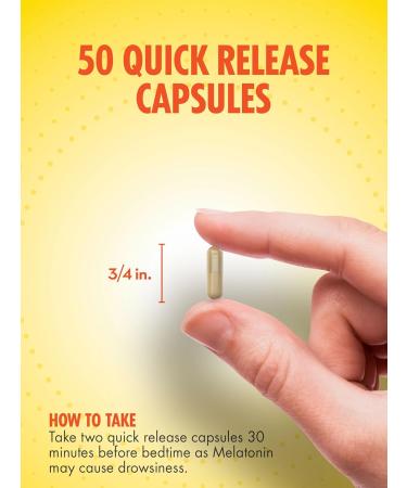 Sundance Melatonin 10mg with Ashwagandha | 50 Capsules | Extra Strength | Non-GMO & Gluten Free Supplement - Buy Online on GoSupps.com