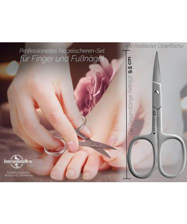 3-Piece Nail Scissors Set - Straight & Curved Finger & Toenail Scissors for Precision Care | International Shipping Available - Buy Online on GoSupps.com