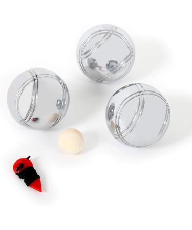 Sportside Petanque Bag with 3 Balls - Outdoor Boules Game - Triplette 040021 - Durable Metal & Steel - Perfect Sporting Goods for Skill & Fun - Buy Online on GoSupps.com