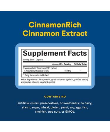 Natural Factors WellBetX CinnamonRich Extract 150 mg 60 Capsules - Buy Online on GoSupps.com