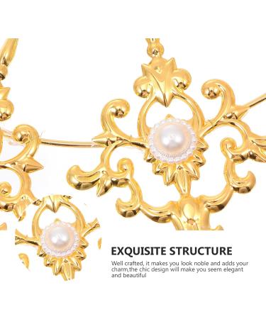 Lurrose Golden Crown Headband - Mary Goddess Tiaras for Weddings Halloween Costumes & Cosplay Parties | 33x25cm Headdress - Buy Online on GoSupps.com